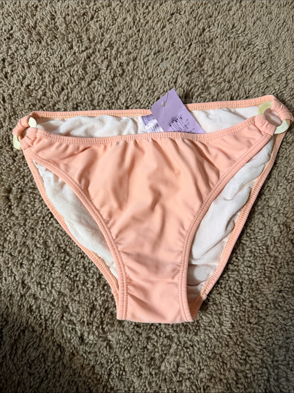Calypso Saint Barth peach AIDA bikini bottom in Melba sz L